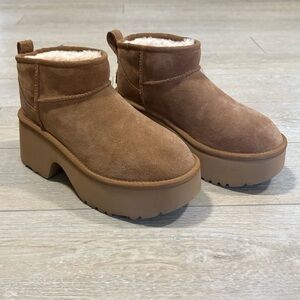 Ugg ultra mini platform boots in chestnut